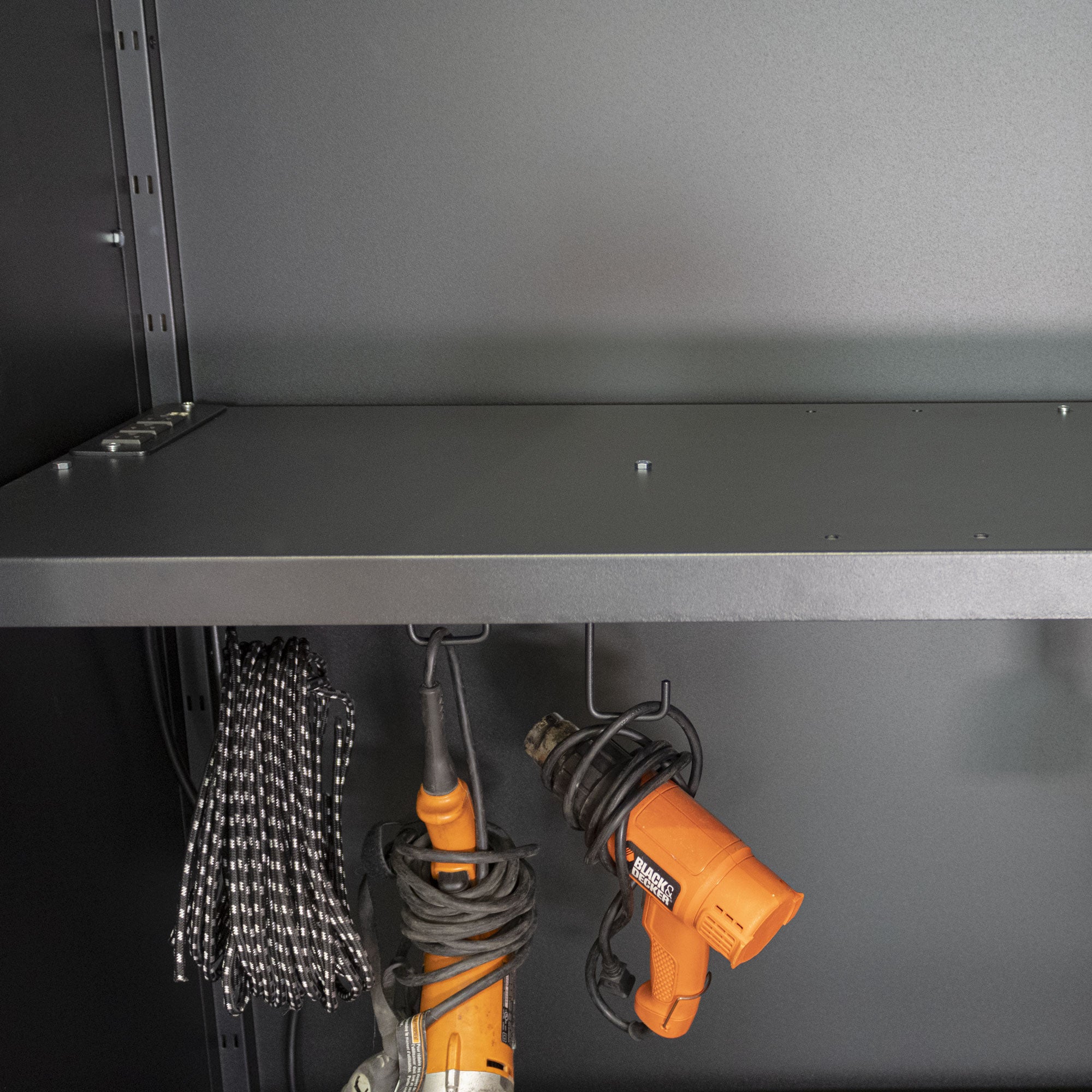 Fusion/LUX Tall Cabinet Black Charging Shelf 40 in.