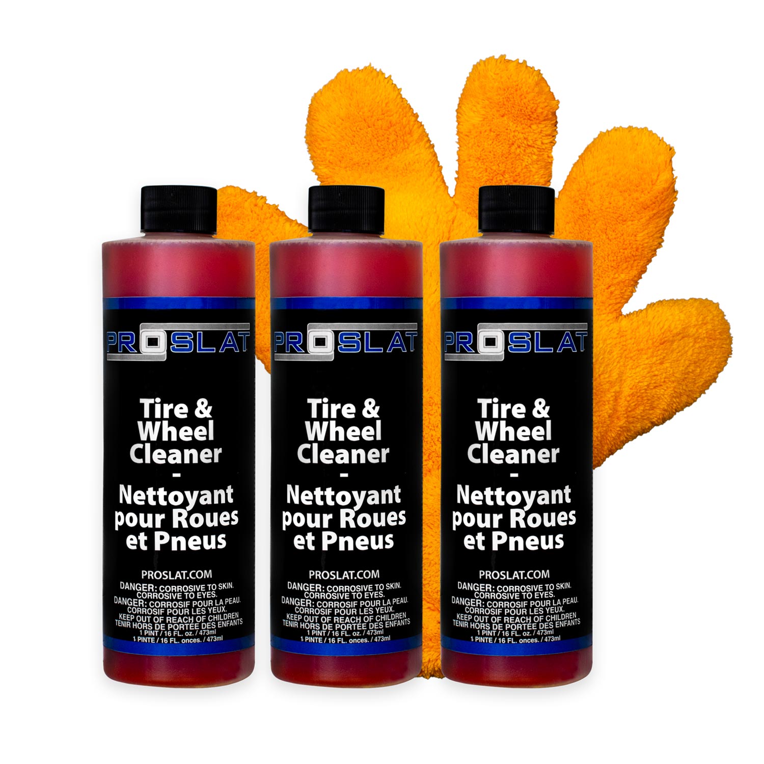 Tire & Wheel Cleaner 3 Pack - With Glove