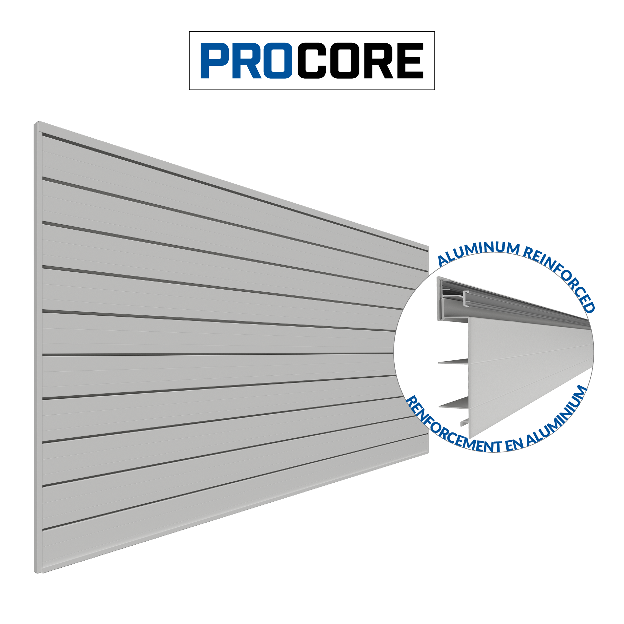 4 ft. x 8 ft. PROCORE PVC Slatwall