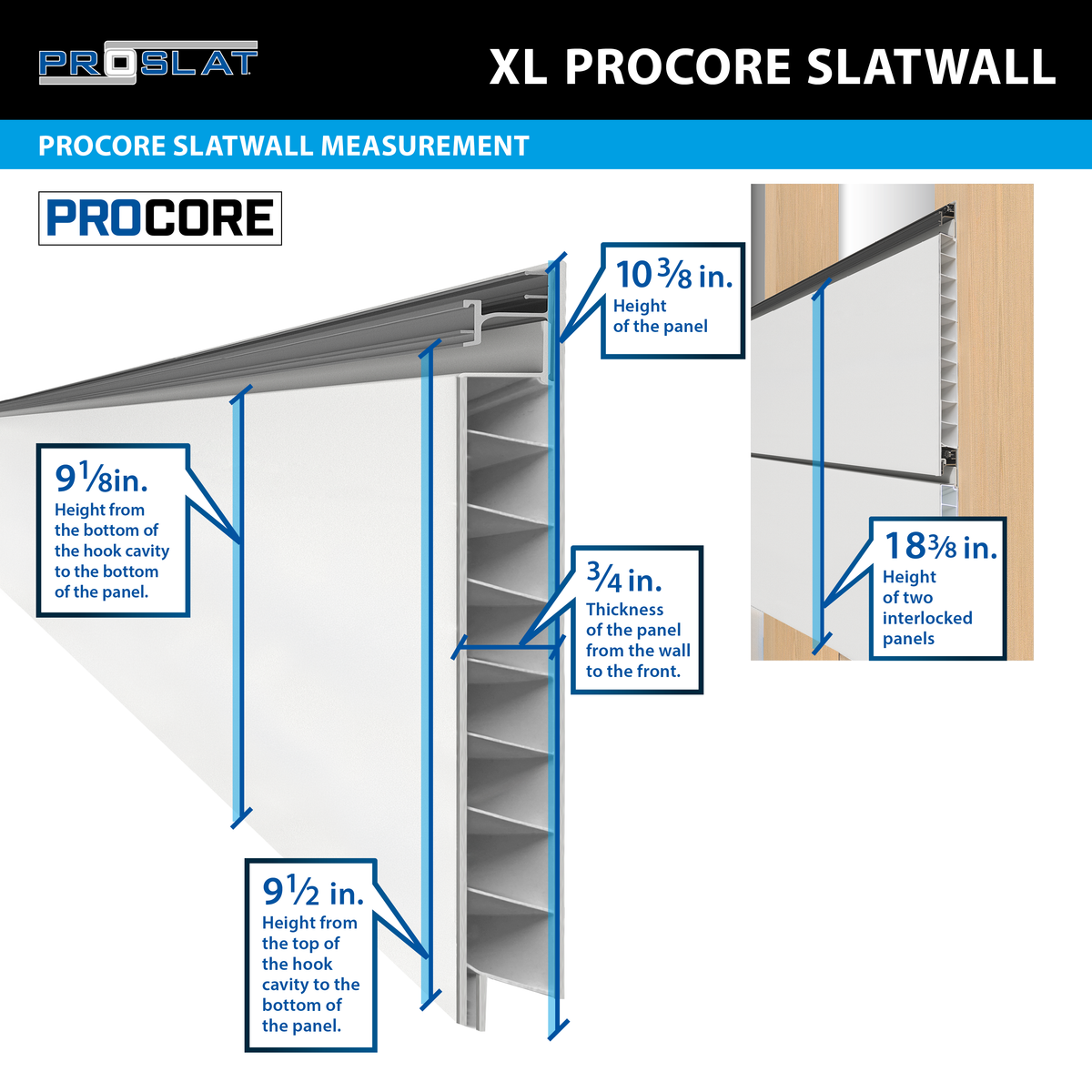 Panneaux PROCORE XL 4 pi x 8 pi