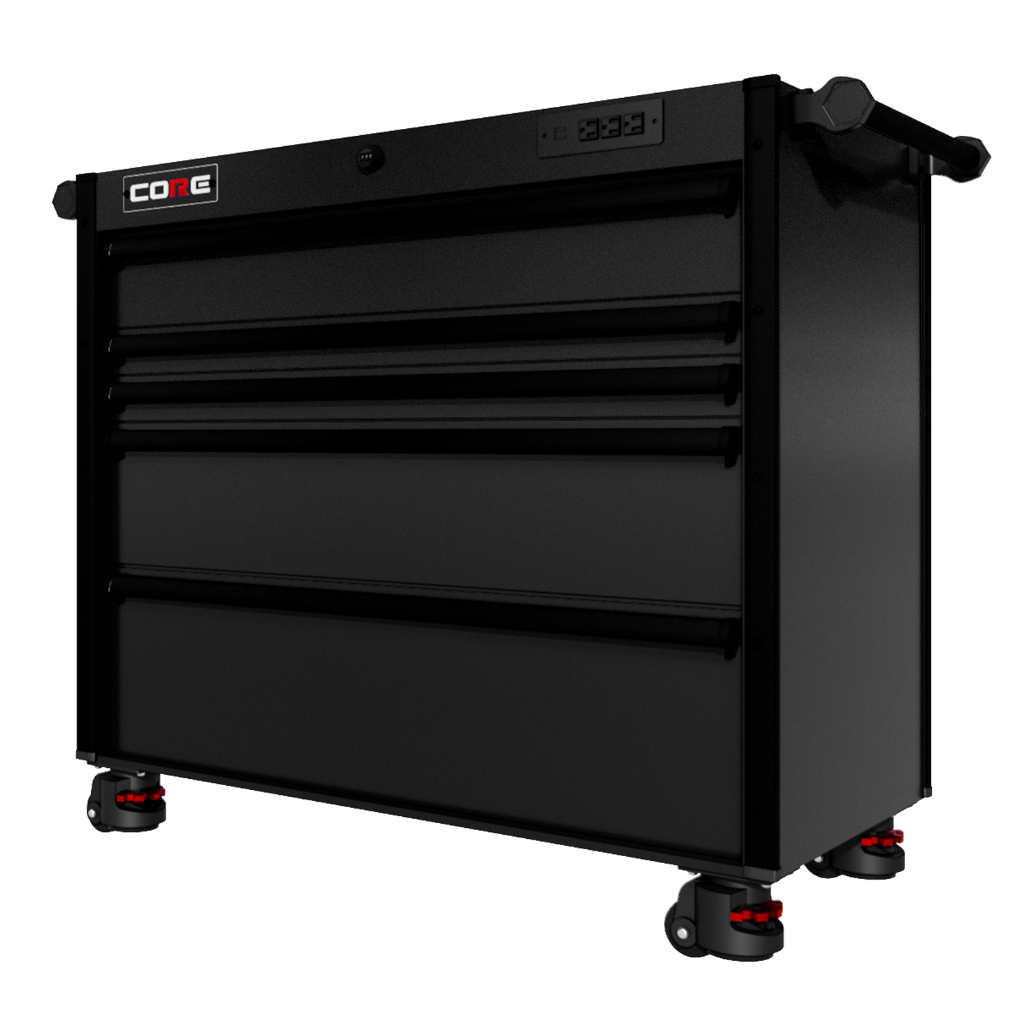 44 Series - 5 Drawers - Black Handles - Foot Casters