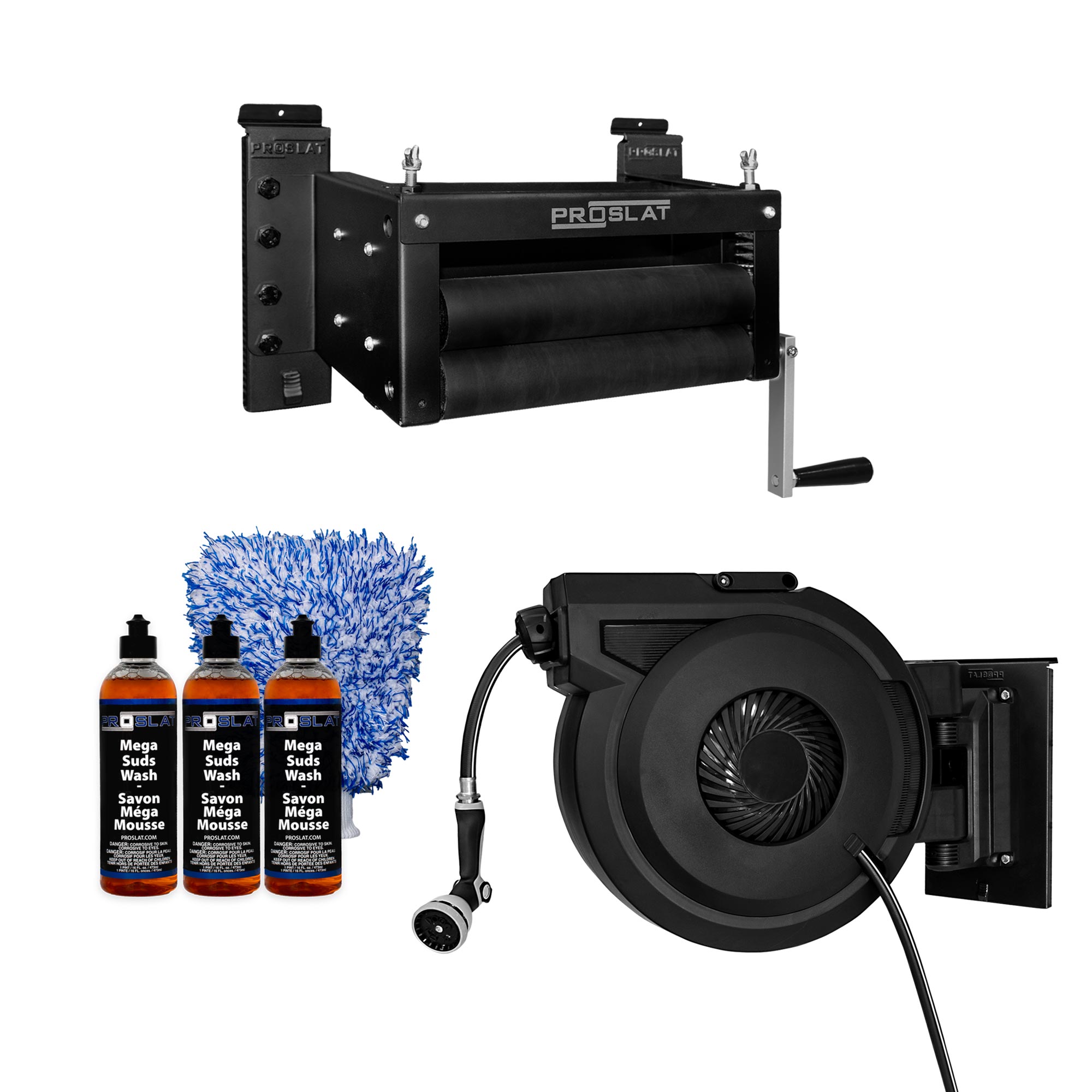 Mega Suds with Mitt, Wringer &  Hose Reel – Utility Bundle