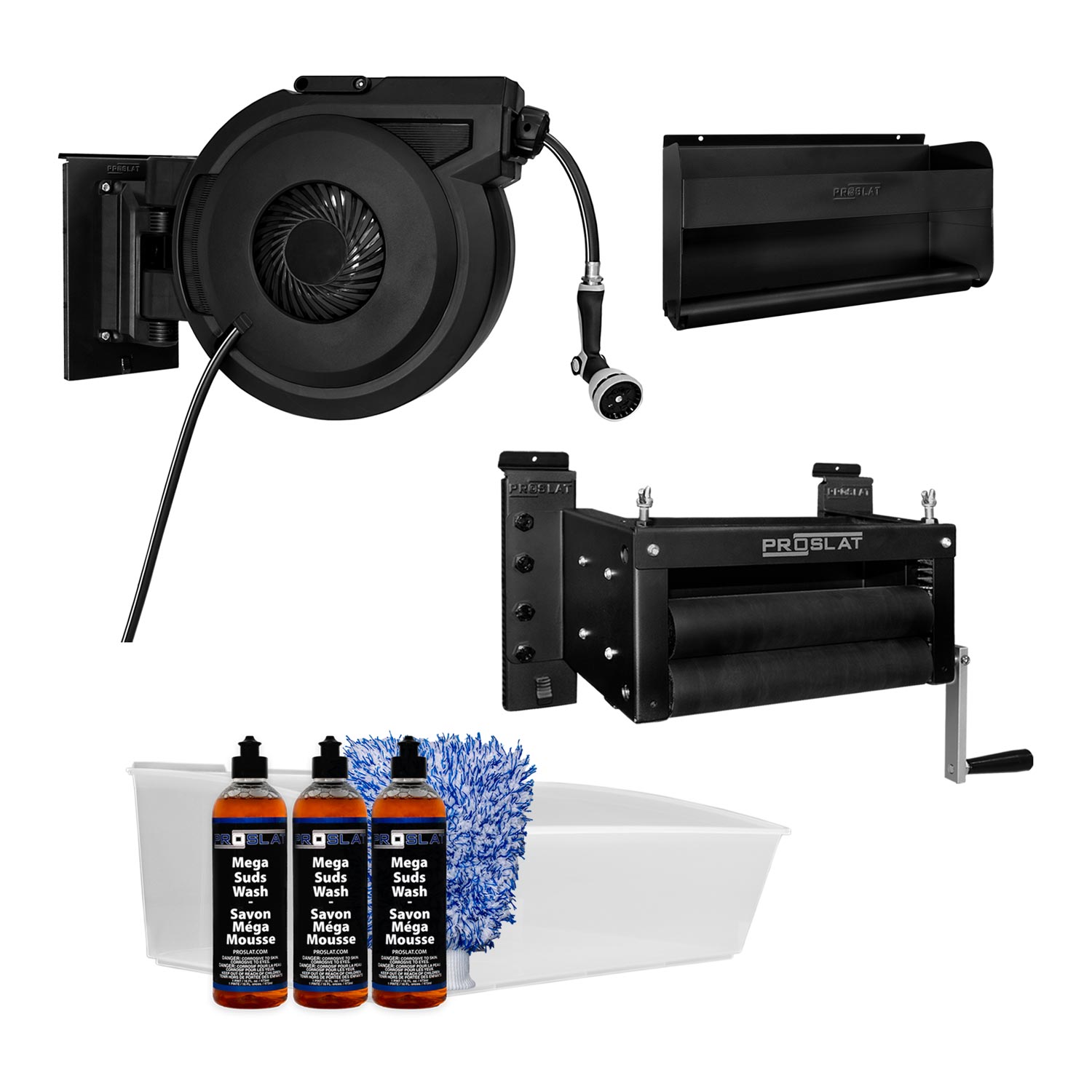 Mega Suds with Mitt, Wringer & Hose Reel – Deluxe Bundle