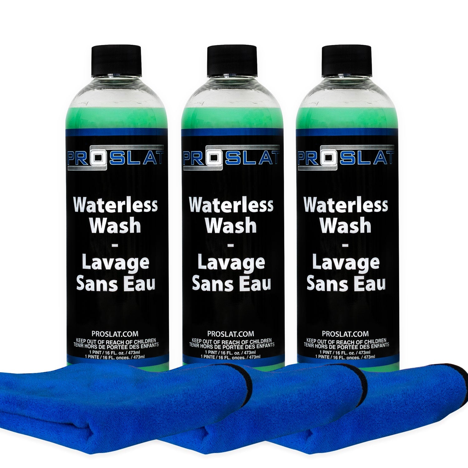 Waterless Wash Cleaner with Coral Velvet Towels – 3 Pack