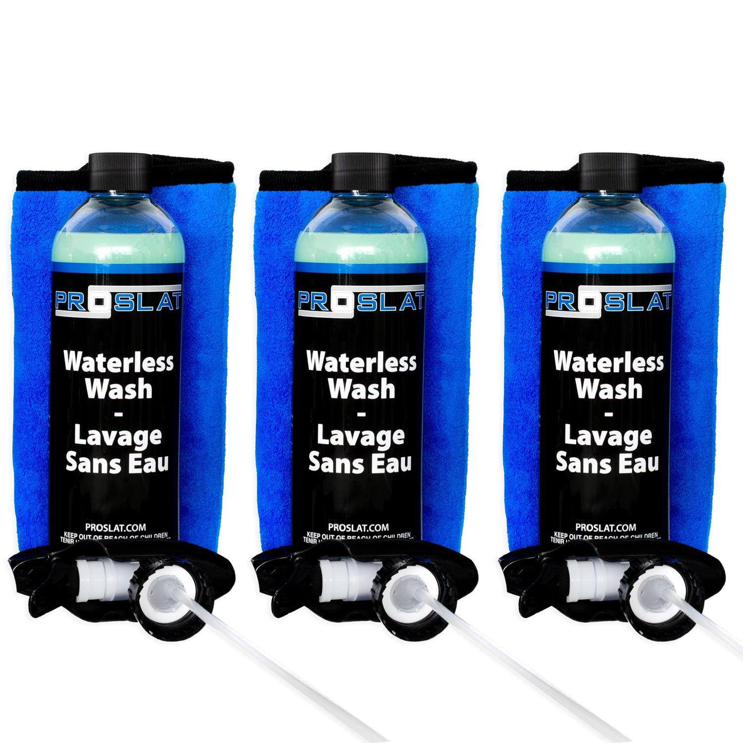 Waterless Wash Cleaner with Coral Velvet Towels – 3 Pack