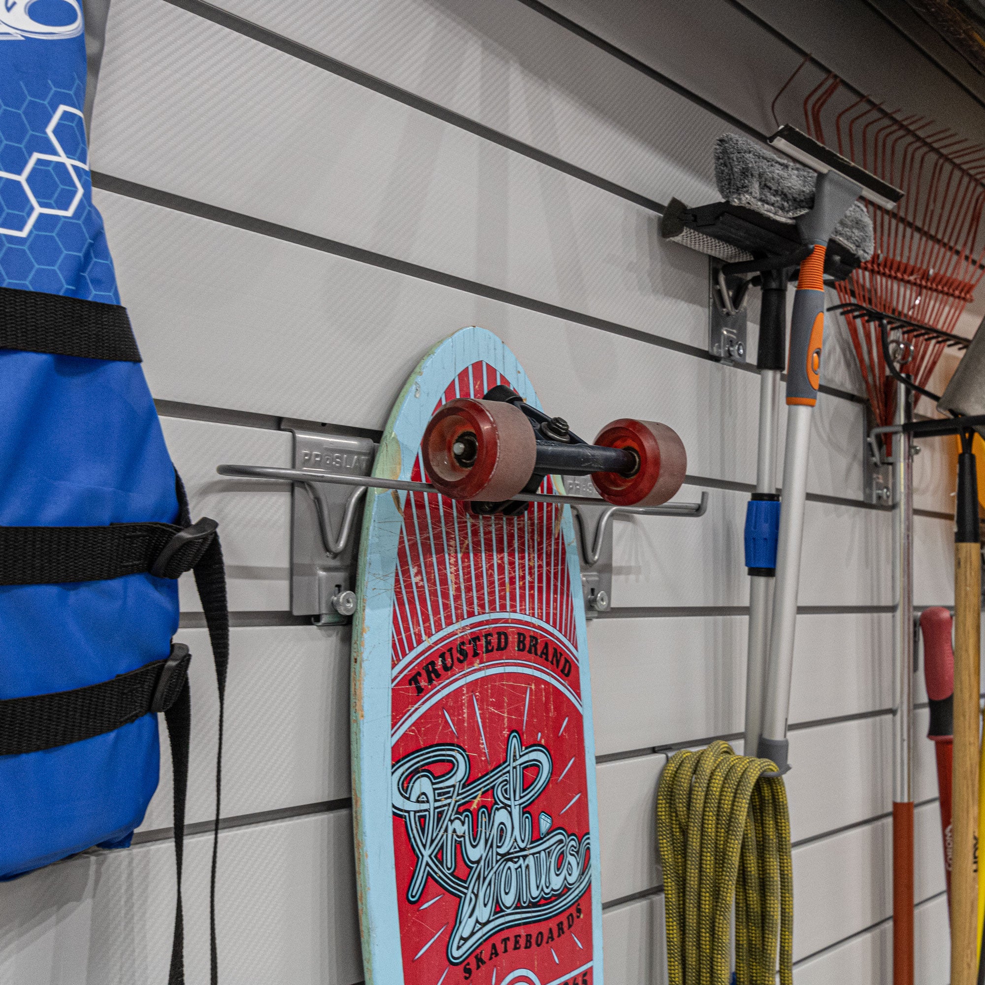 4 ft.  x 8 ft. PROCORE PLUS PVC Slatwall – 4 Pack 128 sq ft