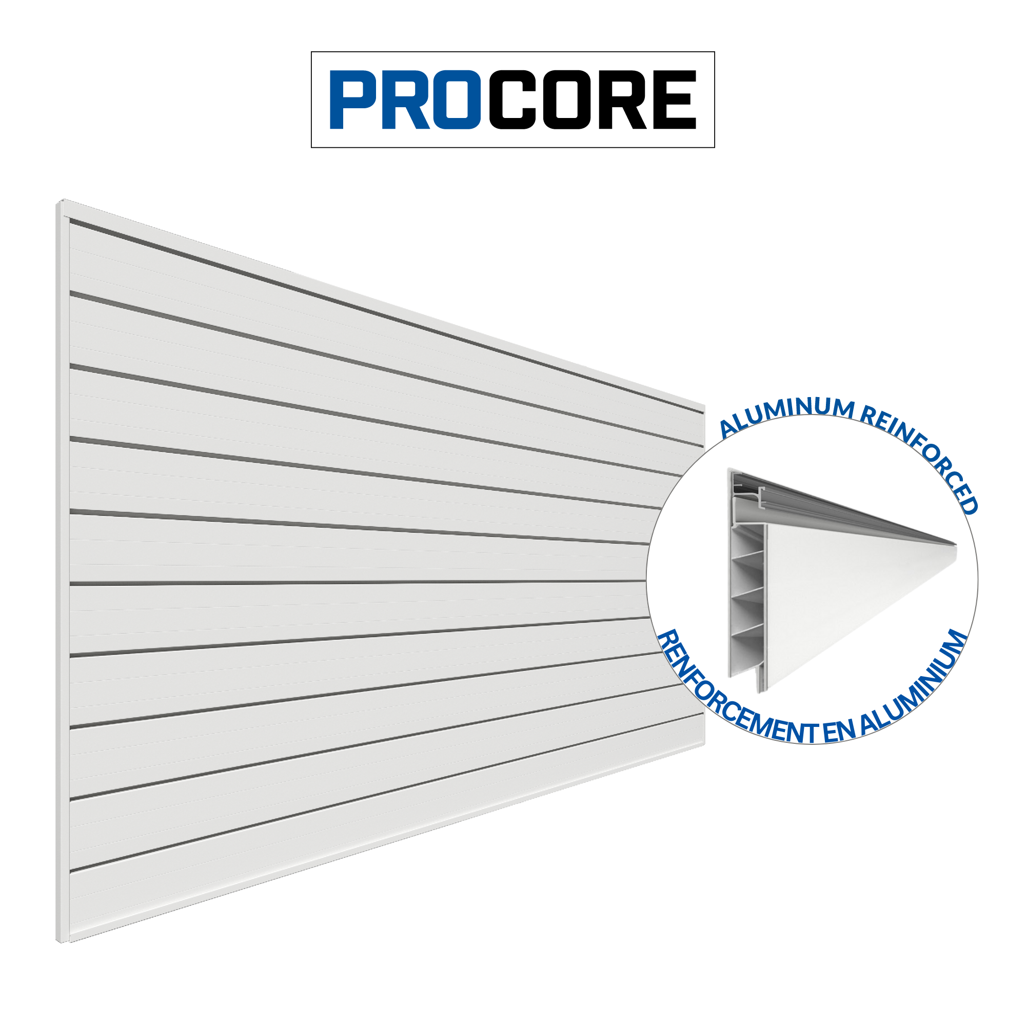 4 ft. x 8 ft. PROCORE PVC Slatwall