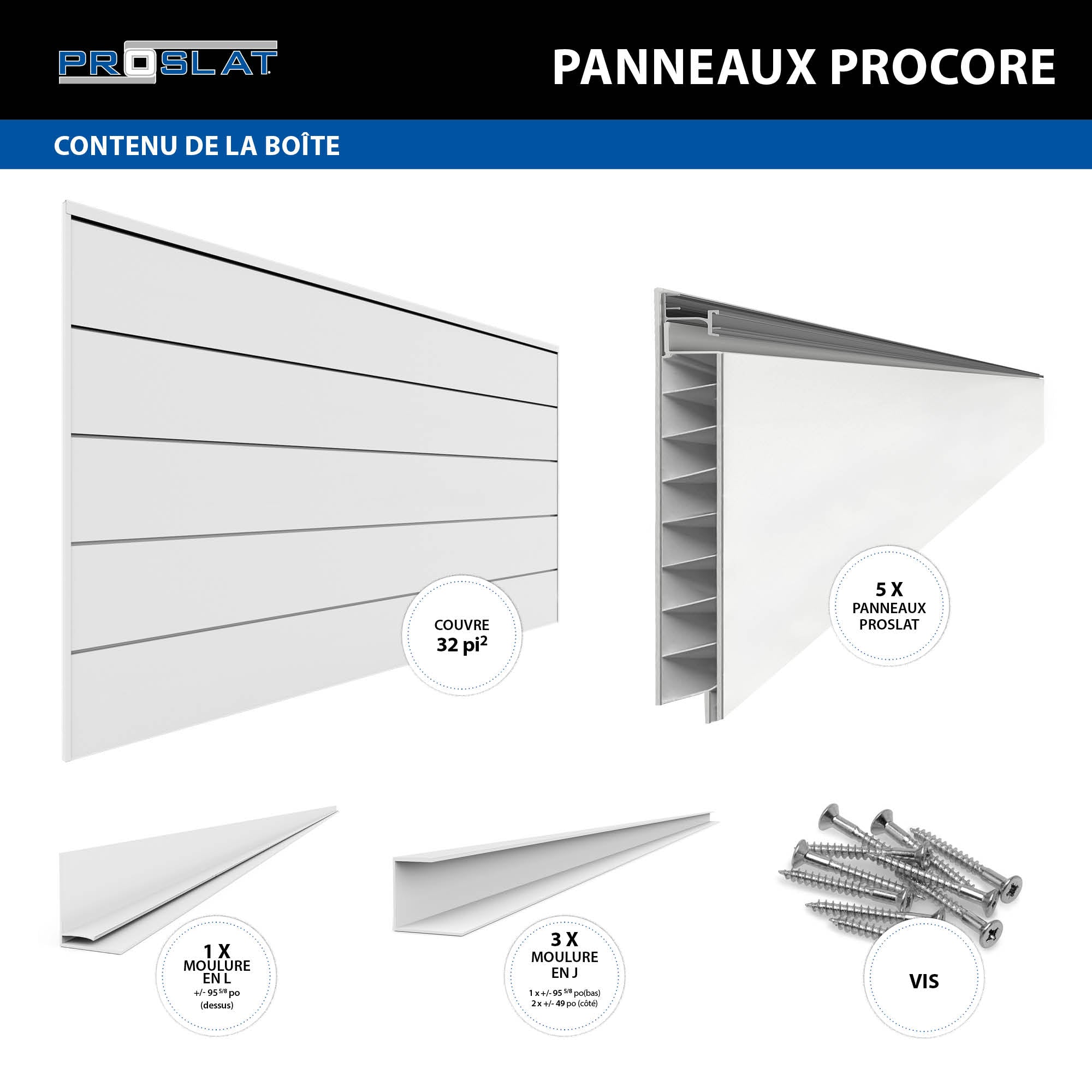 4 ft. x 8 ft. XL PROCORE Slatwall