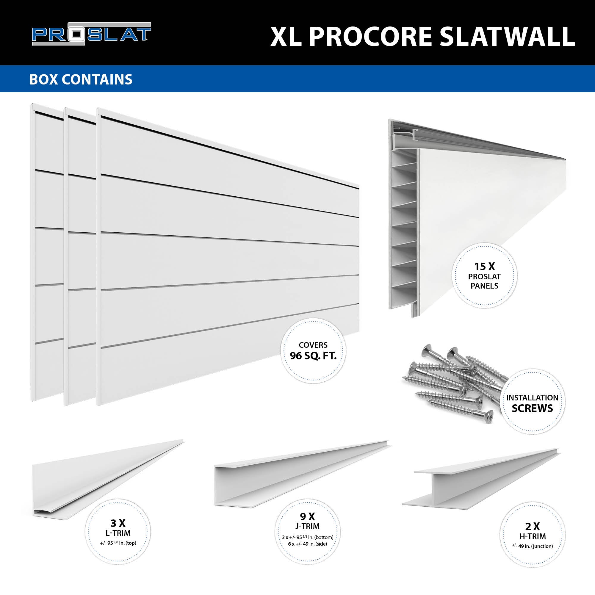 Panneaux PROCORE XL – Ensemble standard