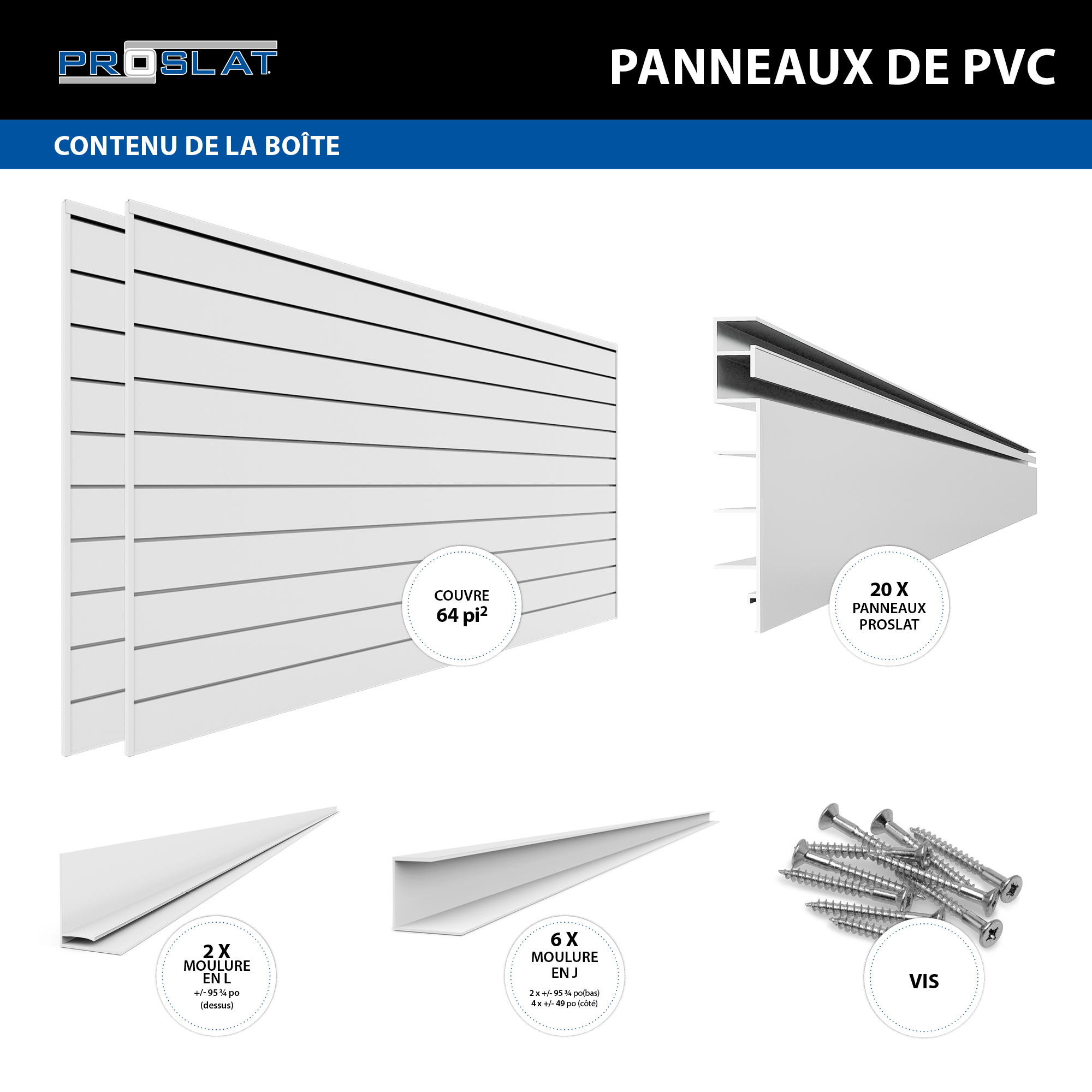 4 ft. x 8 ft. PVC Slatwall – 2 pack 64 sq ft